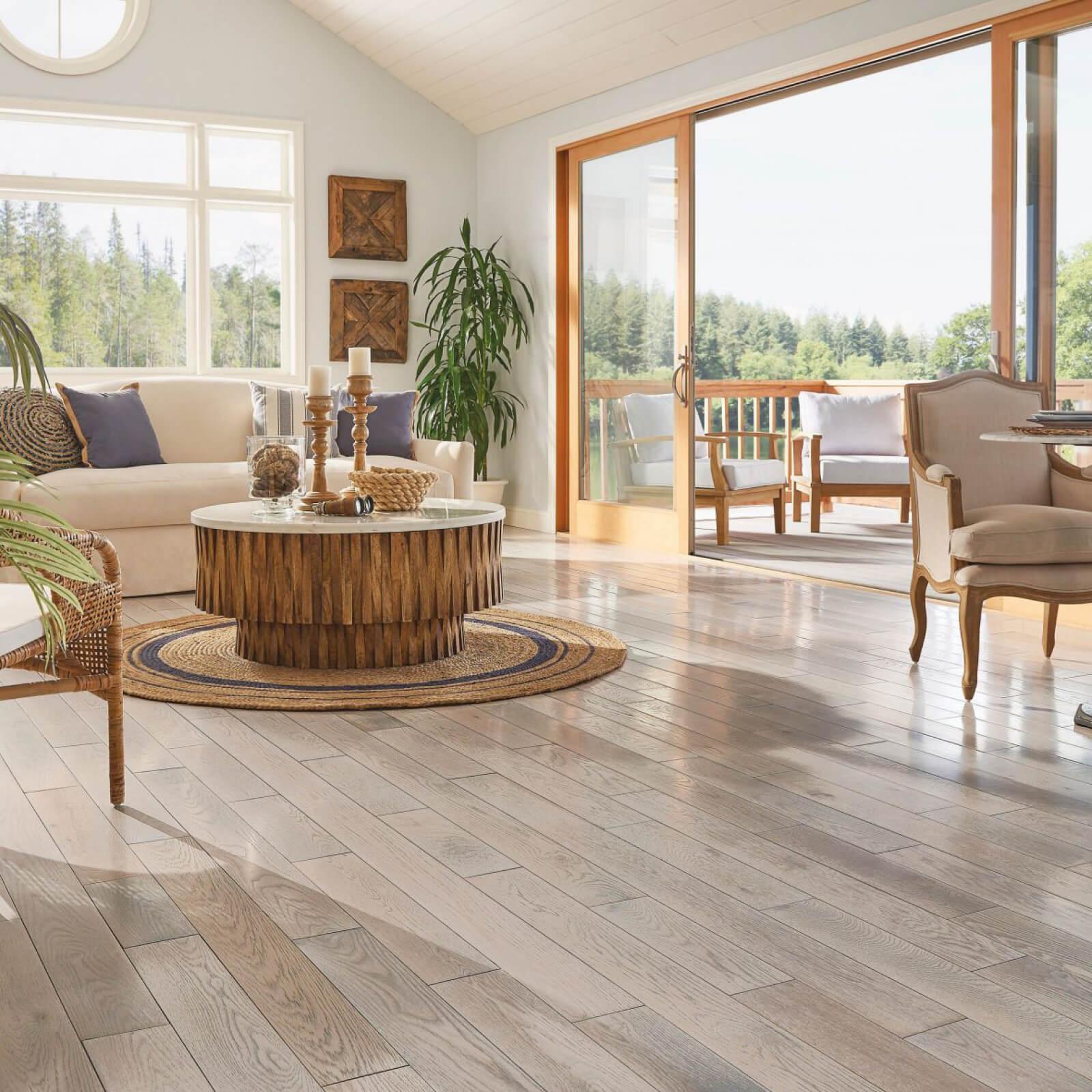 Hardwood flooring in a living room | Flooring Direct