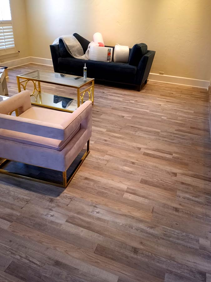 Our flooring installers wrap and move furniture for you before the job starts and after the job is finished.