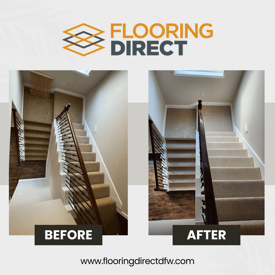Before and After Installation of Stairs